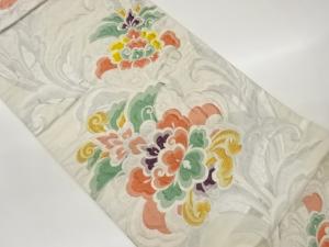 花唐草模様織出し袋帯